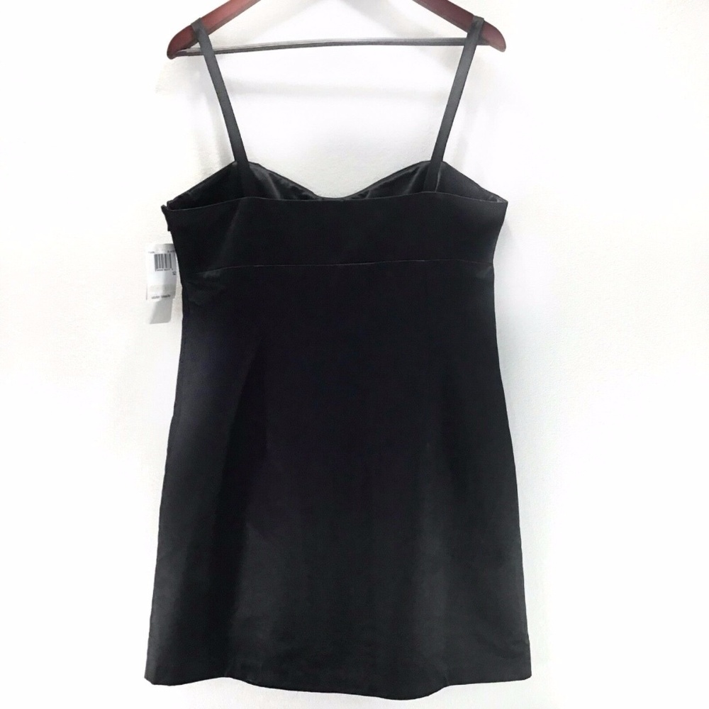 French Connection Black Satin Bow Dress 12 NWT! - Picture 5 of 8